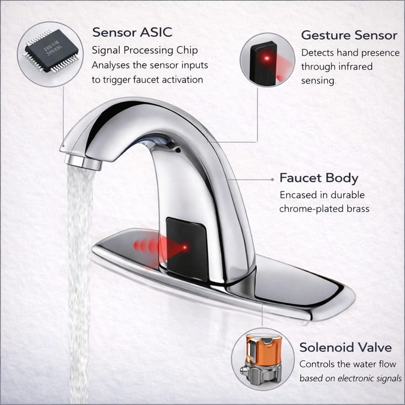 Touchless faucet sensor integrated unit