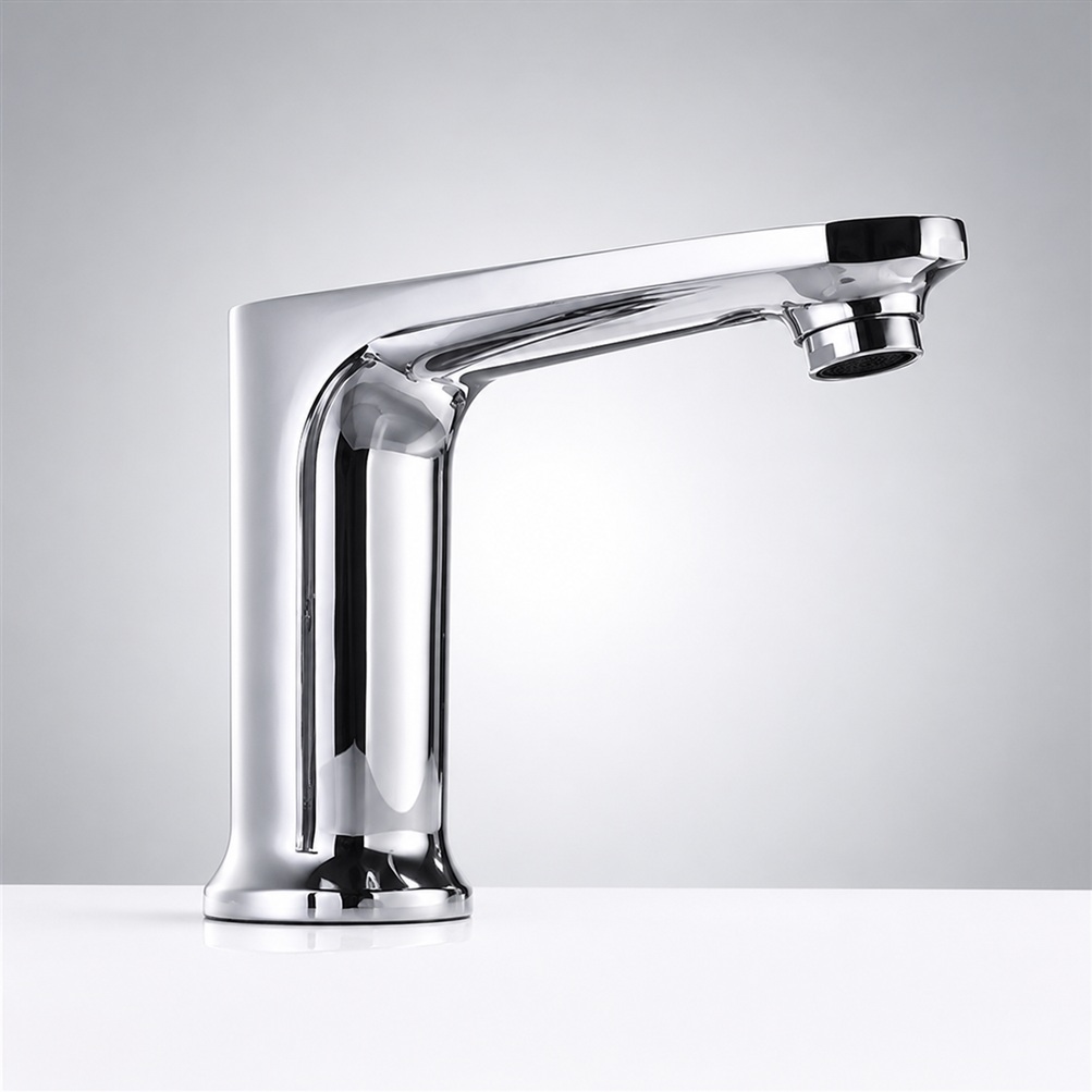 BathSelect Chrome Finish Commercial Automatic Touchless Sensor Faucet