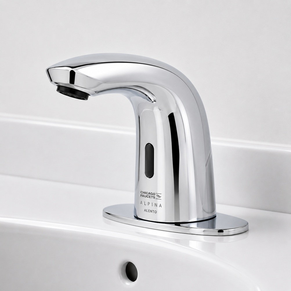 Chicago Faucets Alpina Alento Commercial Touch-Free Faucet