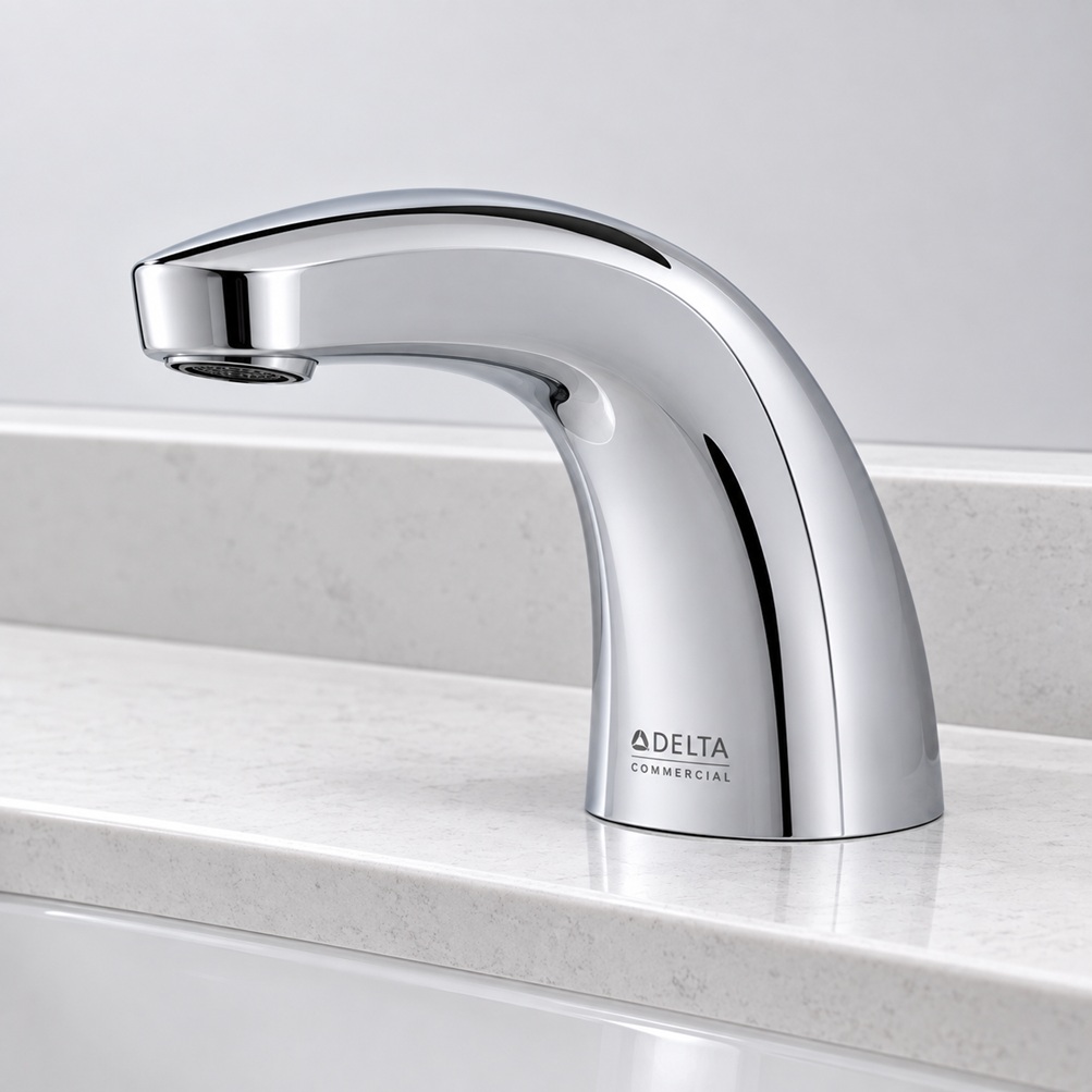 Delta Commercial Electronic Lavatory Faucet with Proximity Sensing Technology